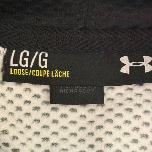Under Armour Men's Pullover Loose Fit Gray Hoodie Sweatshirt Size L Drawstring - Picture 9 of 12
